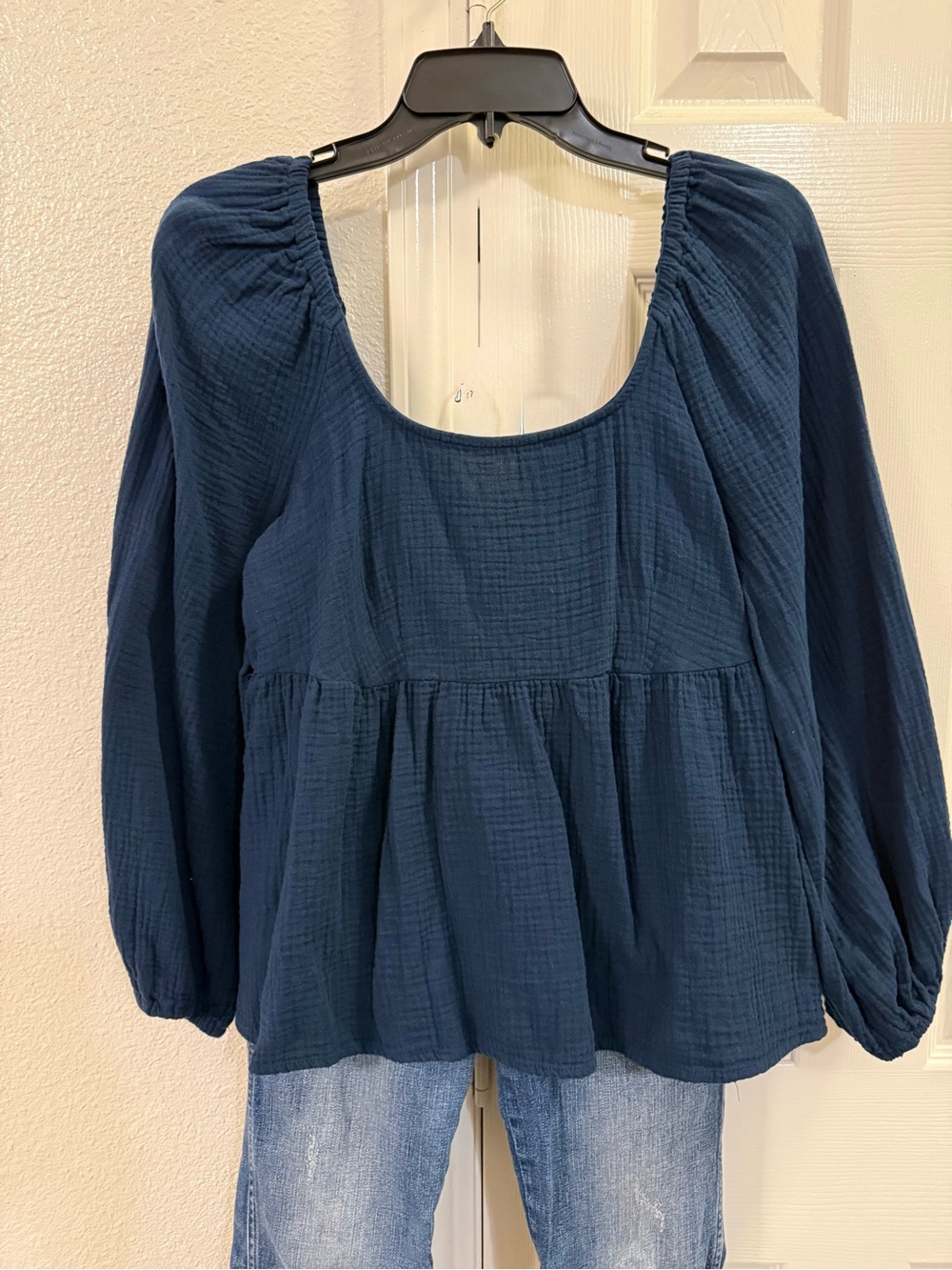 Universal Thread Navy Peasant Tunic Blouse